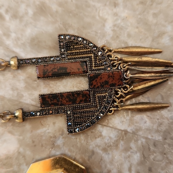 Elegant Gold and Black Pendant Necklaces, Lot Of 3 - Picture 5 of 5